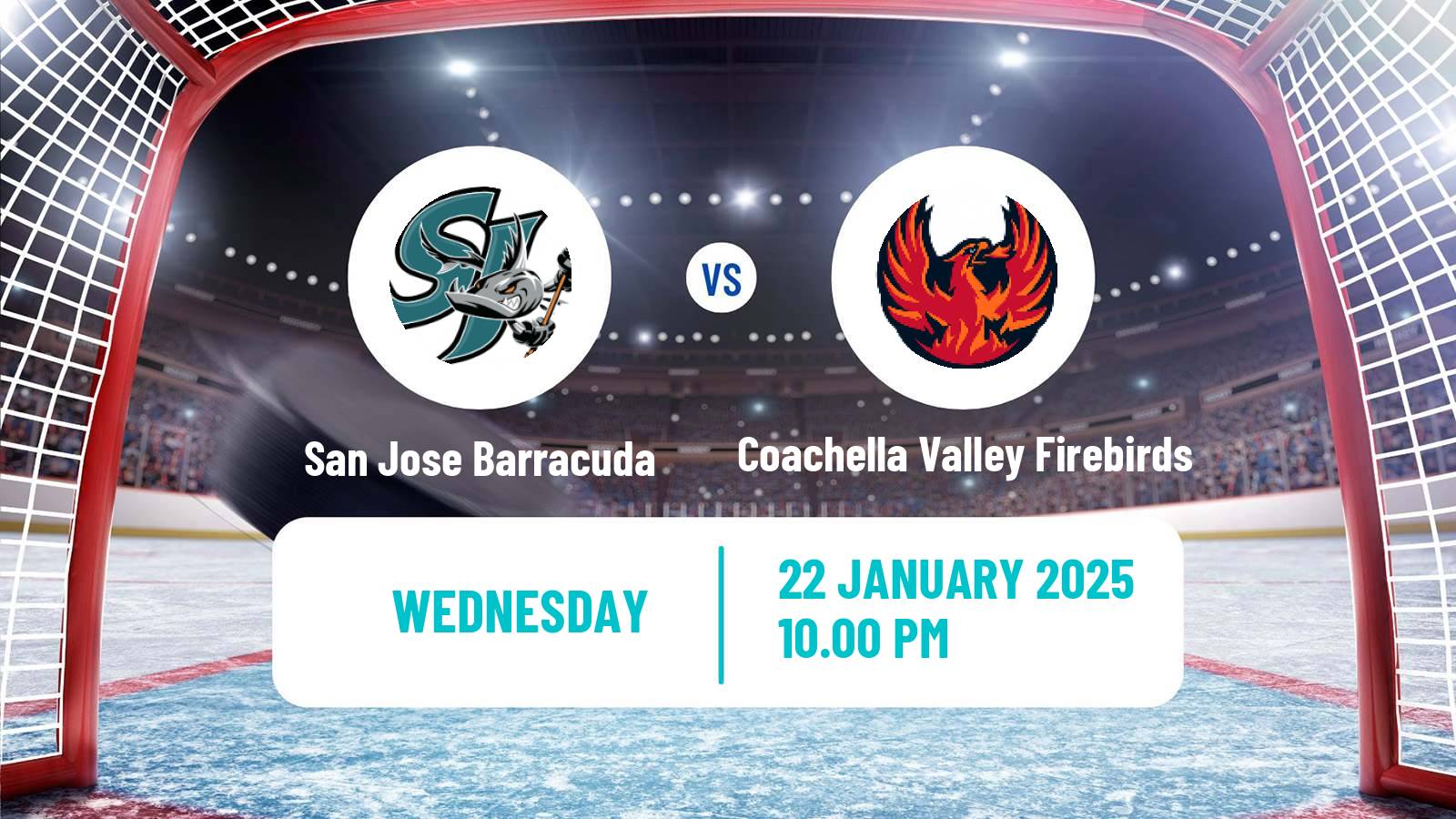 Hockey AHL San Jose Barracuda - Coachella Valley Firebirds