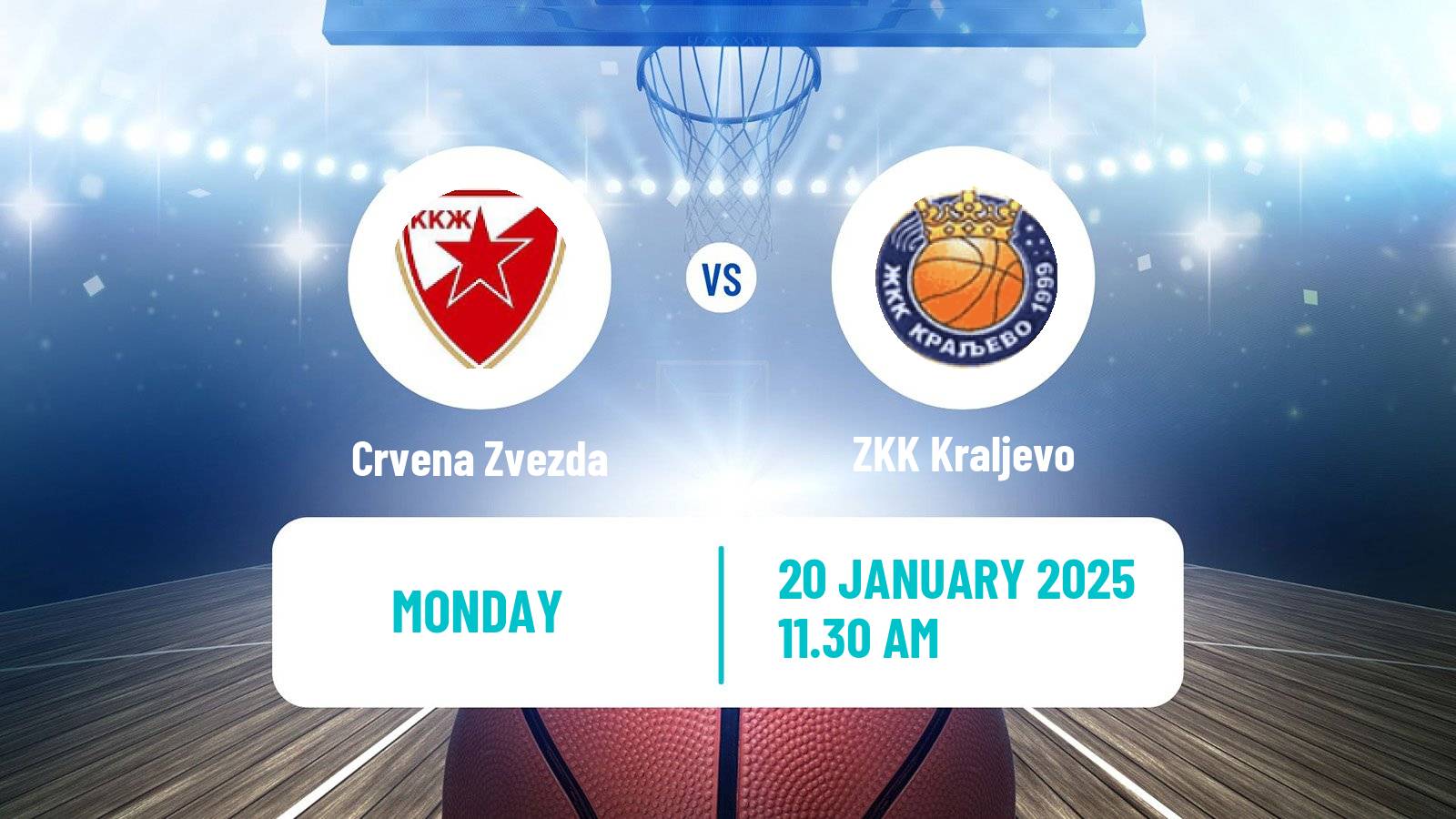 Basketball Serbian 1 ZLS Basketball Women Crvena Zvezda - Kraljevo