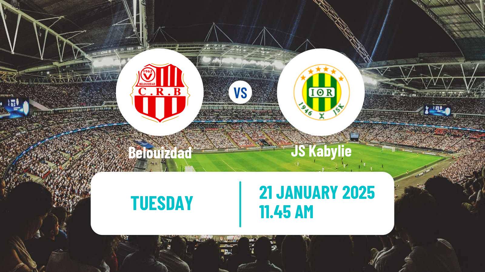 Soccer Algerian Ligue 1 Belouizdad - Kabylie