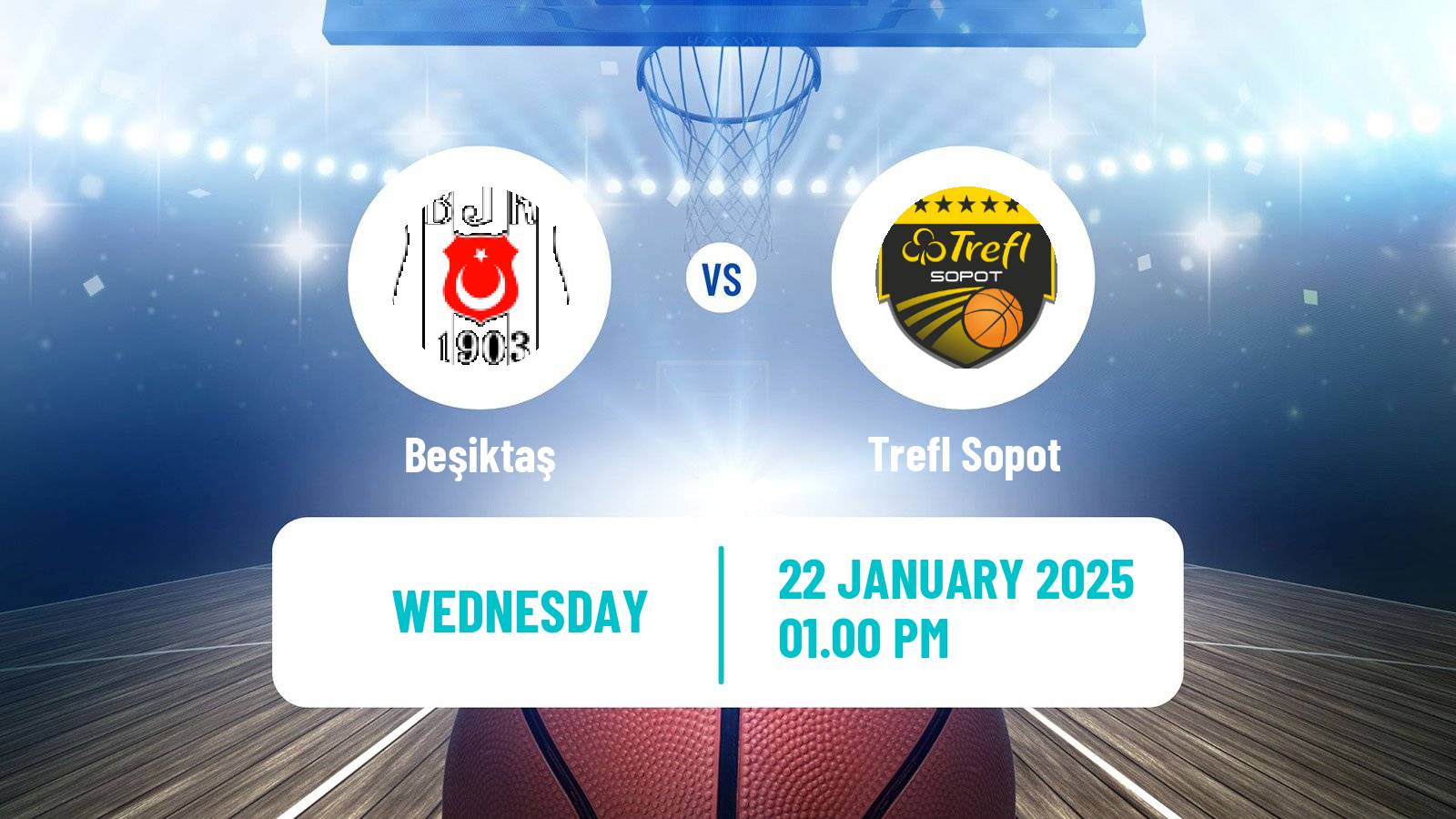 Basketball Eurocup Beşiktaş - Trefl Sopot