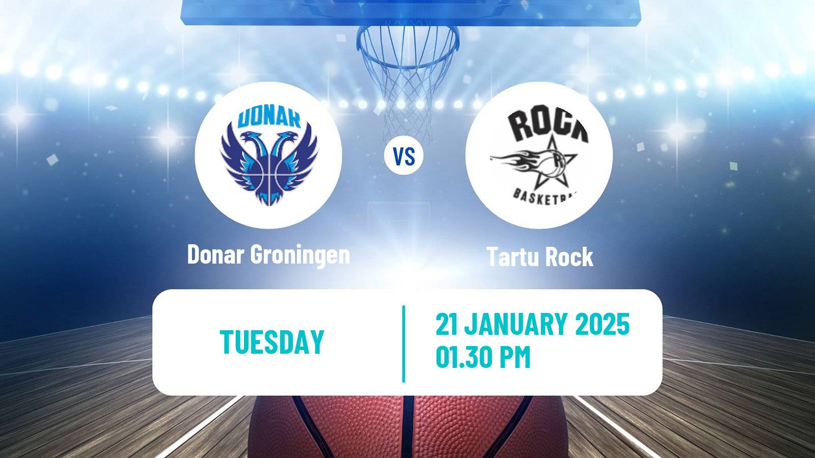 Basketball ENBL Donar Groningen - Tartu Rock