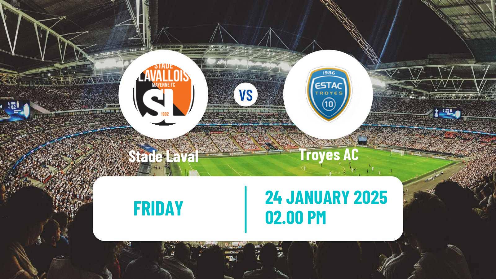 Soccer French Ligue 2 Laval - Troyes