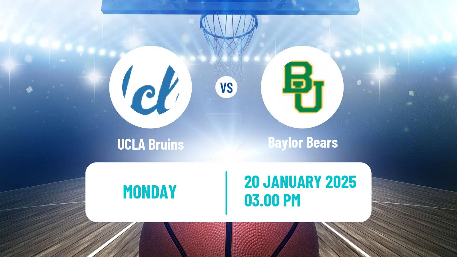 Basketball NCAA College Basketball Women UCLA Bruins - Baylor Bears