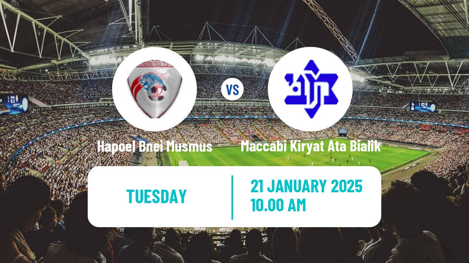 Soccer Israeli Liga Alef North Hapoel Bnei Musmus - Maccabi Kiryat Ata Bialik