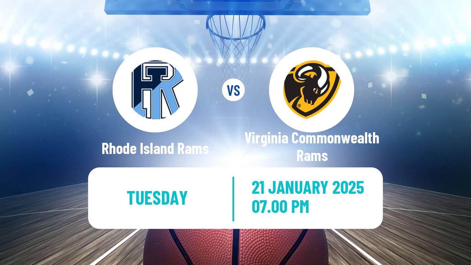 Basketball NCAA College Basketball Rhode Island Rams - Virginia Commonwealth Rams