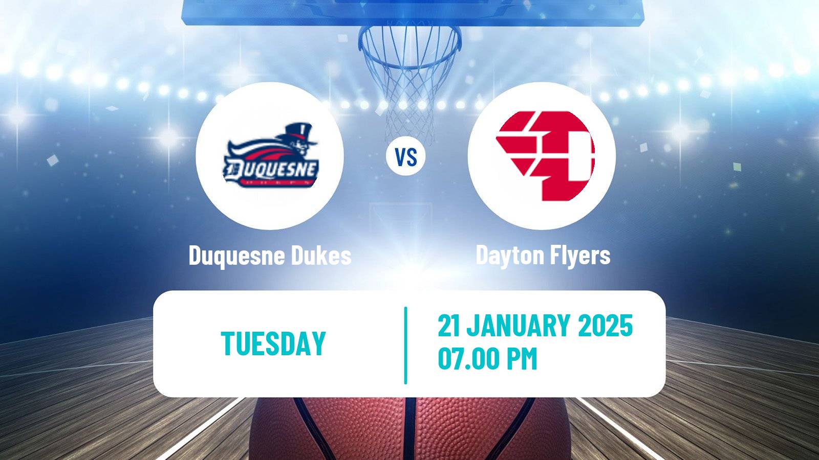 Basketball NCAA College Basketball Duquesne Dukes - Dayton Flyers