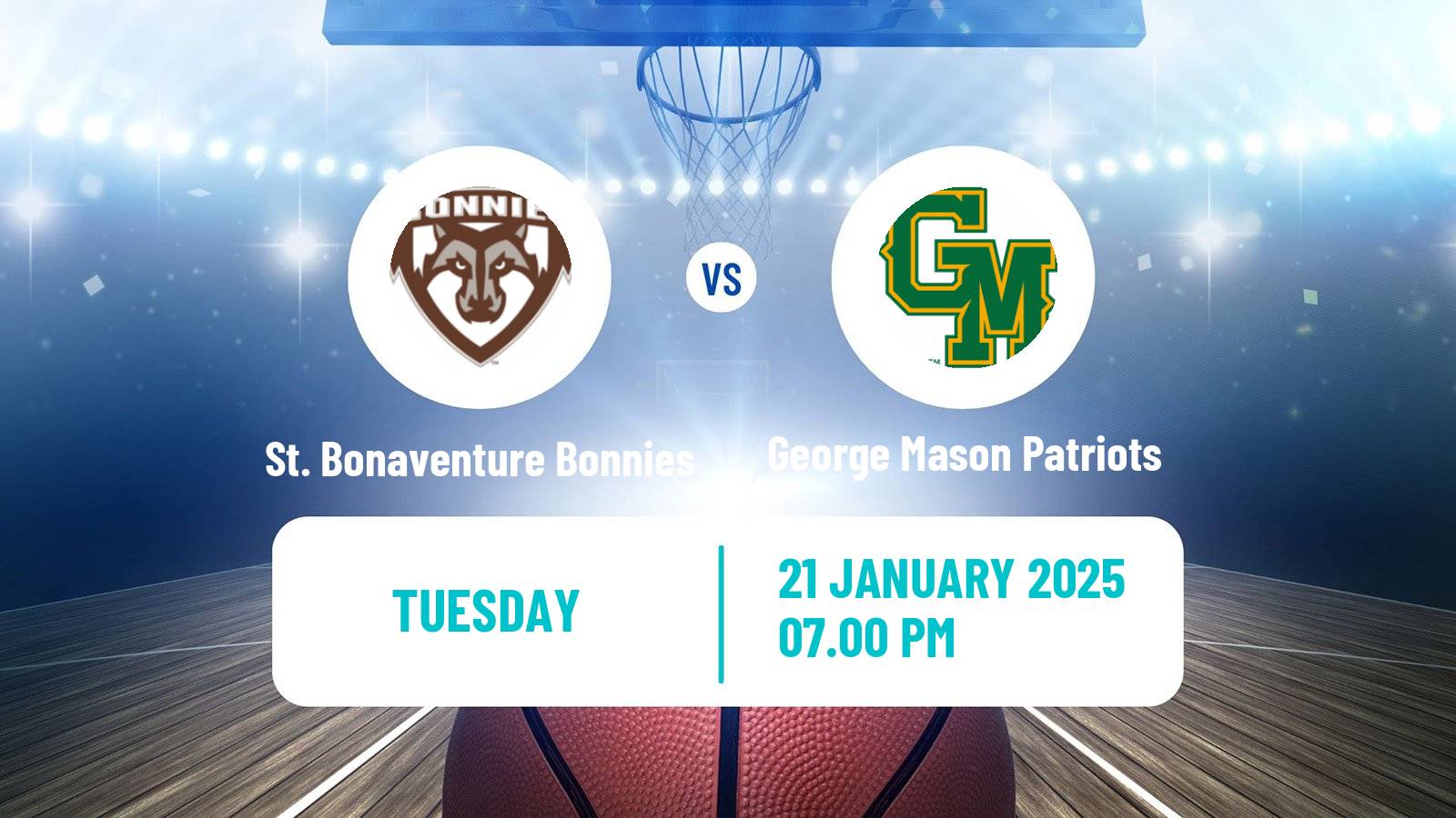 Basketball NCAA College Basketball St. Bonaventure Bonnies - George Mason Patriots