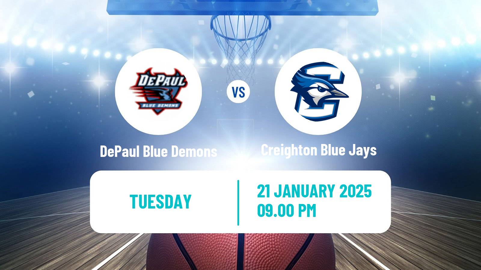 Basketball NCAA College Basketball DePaul Blue Demons - Creighton Blue Jays