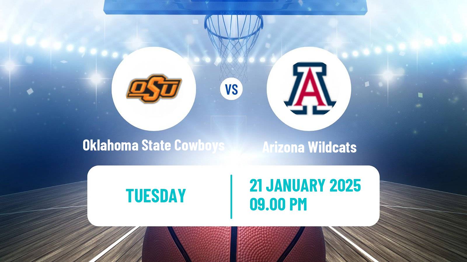 Basketball NCAA College Basketball Oklahoma State Cowboys - Arizona Wildcats