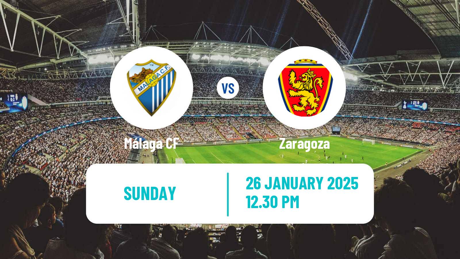 Soccer Spanish LaLiga2 Málaga - Zaragoza