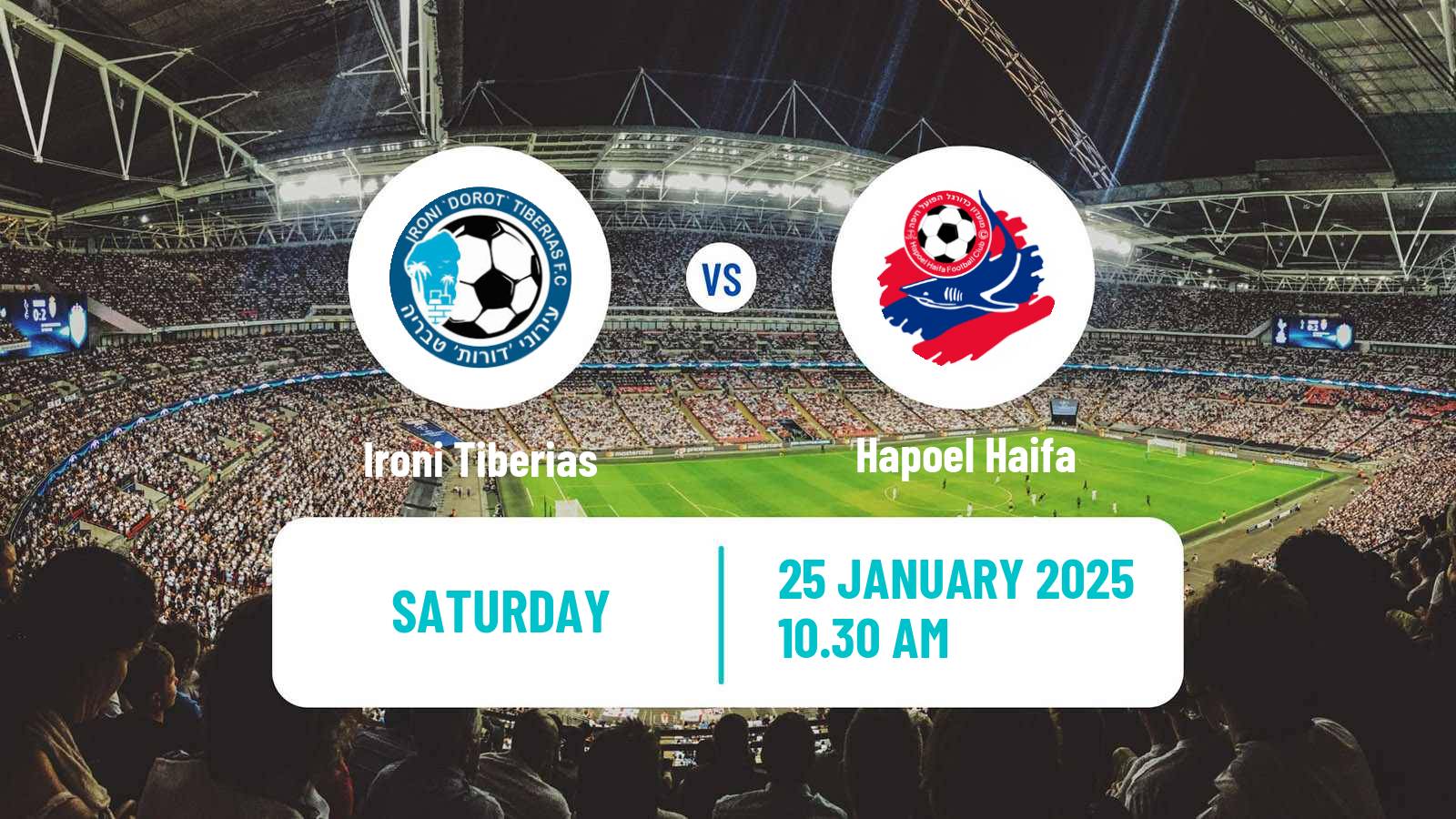 Soccer Israeli Ligat haAl Ironi Tiberias - Hapoel Haifa