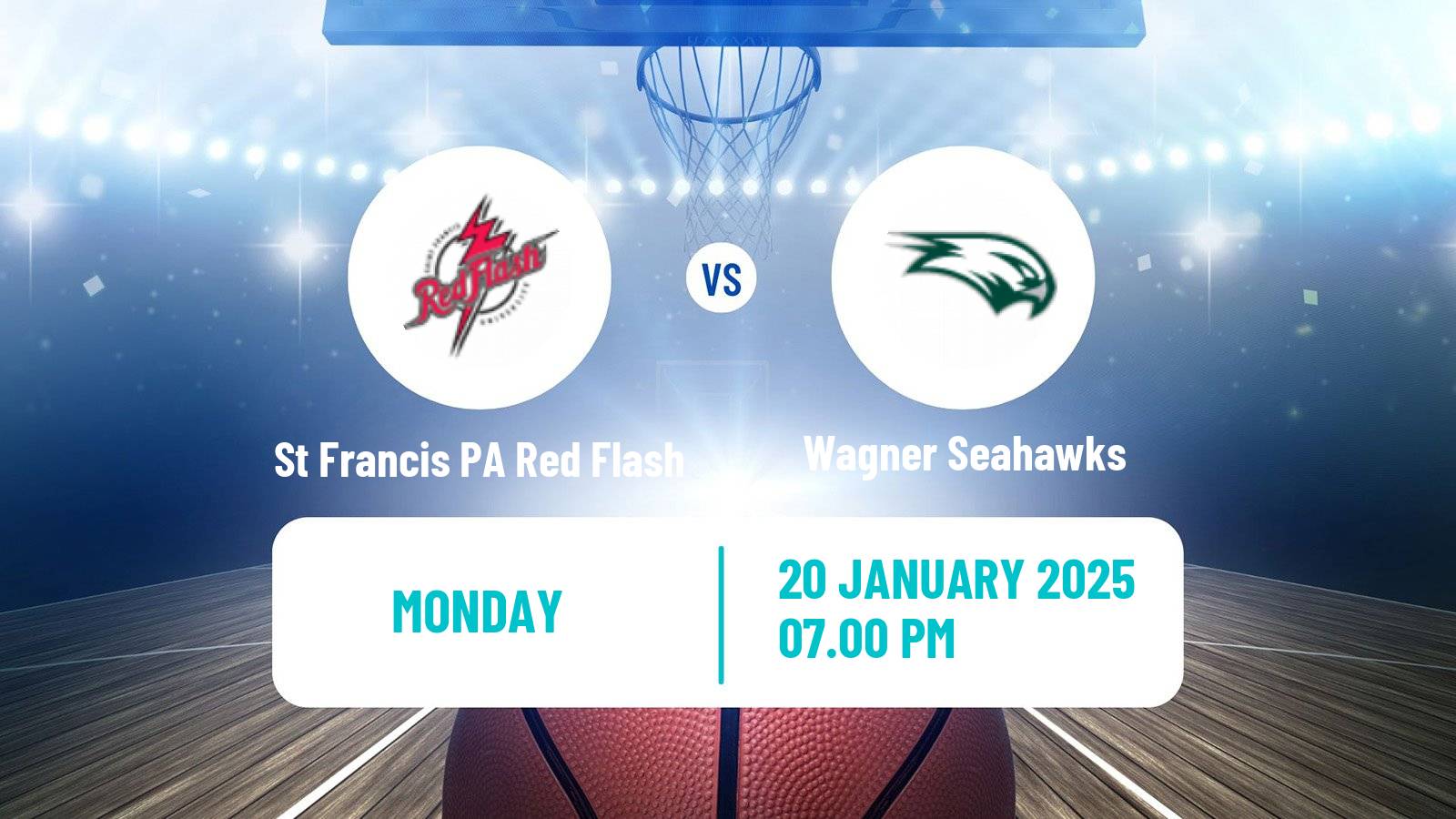 Basketball NCAA College Basketball Women St Francis PA Red Flash - Wagner Seahawks