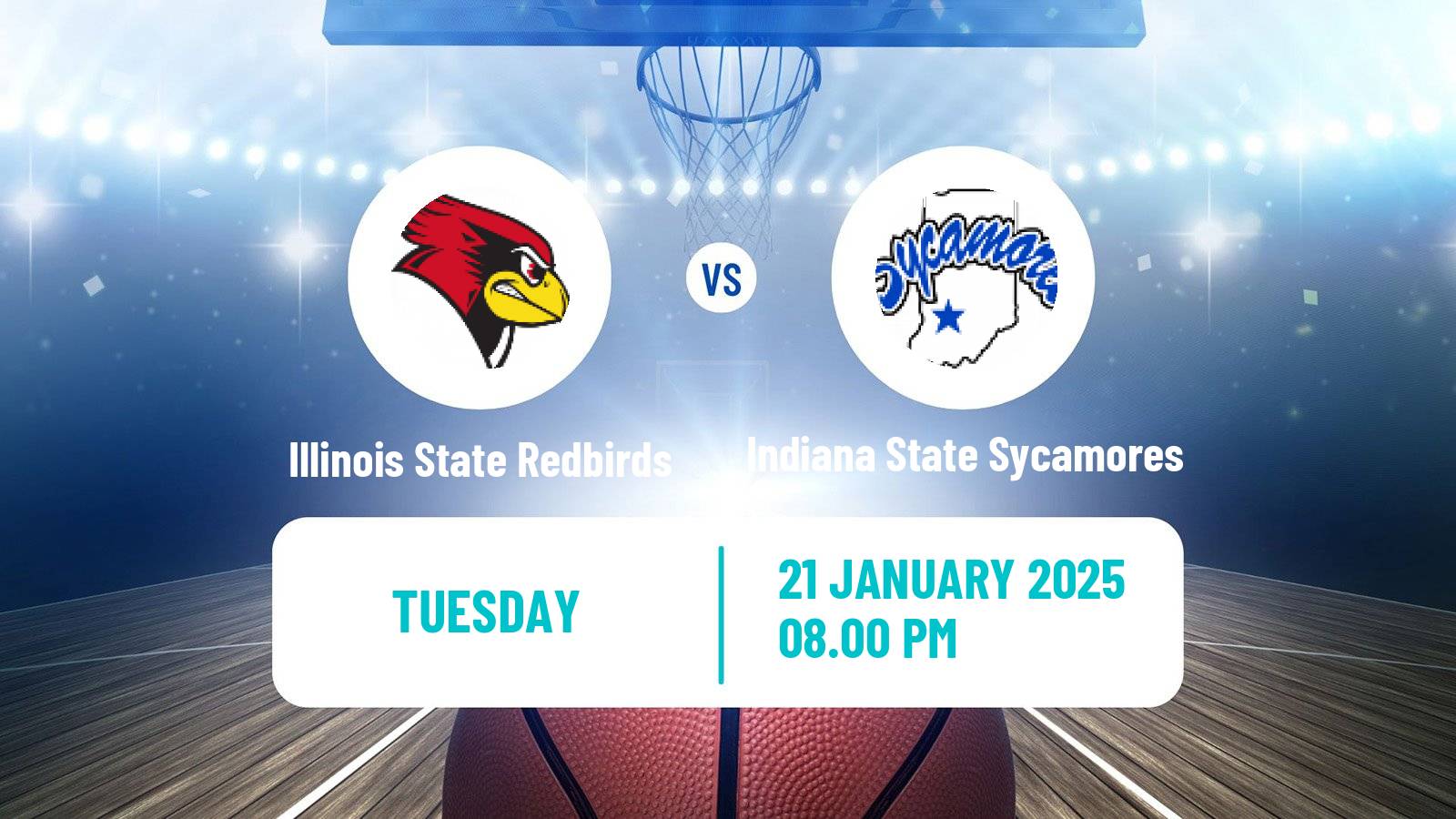 Basketball NCAA College Basketball Illinois State Redbirds - Indiana State Sycamores