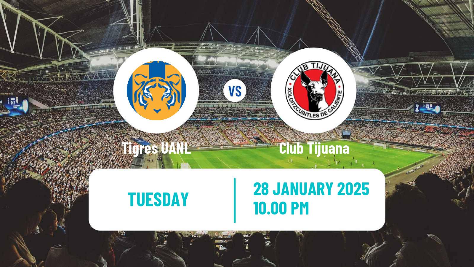 Soccer Mexican Liga MX Tigres UANL - Tijuana