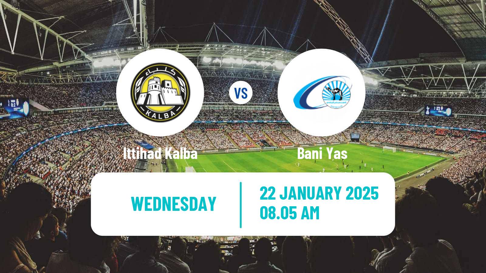 Soccer UAE Football League Ittihad Kalba - Bani Yas