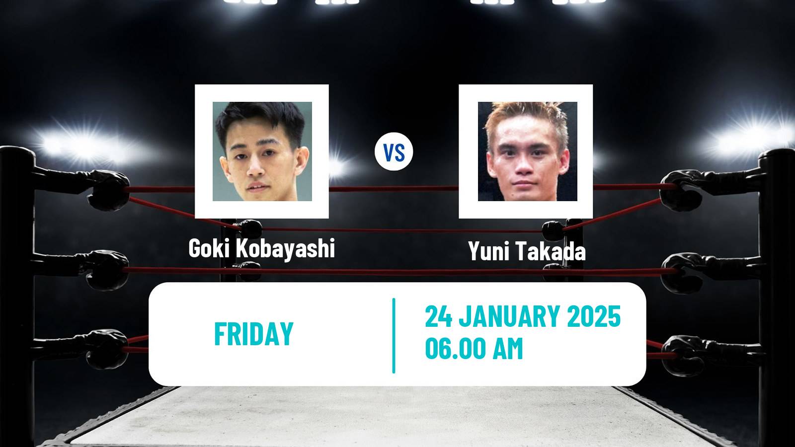 Boxing Minimum WBO Asia Pacific Title Men Goki Kobayashi - Yuni Takada