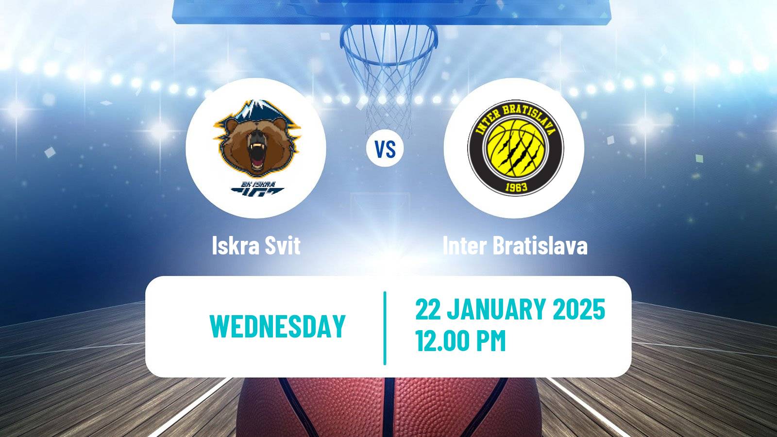 Basketball Slovak Extraliga Basketball Iskra Svit - Inter Bratislava