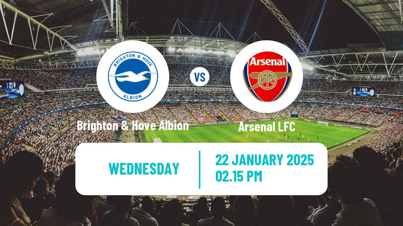 Soccer English League Cup Women Brighton & Hove Albion - Arsenal LFC