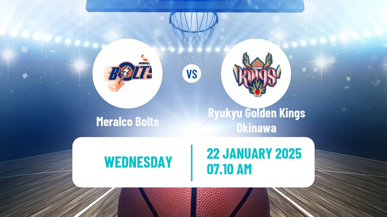 Basketball EASL Basketball Meralco Bolts - Ryukyu Golden Kings Okinawa