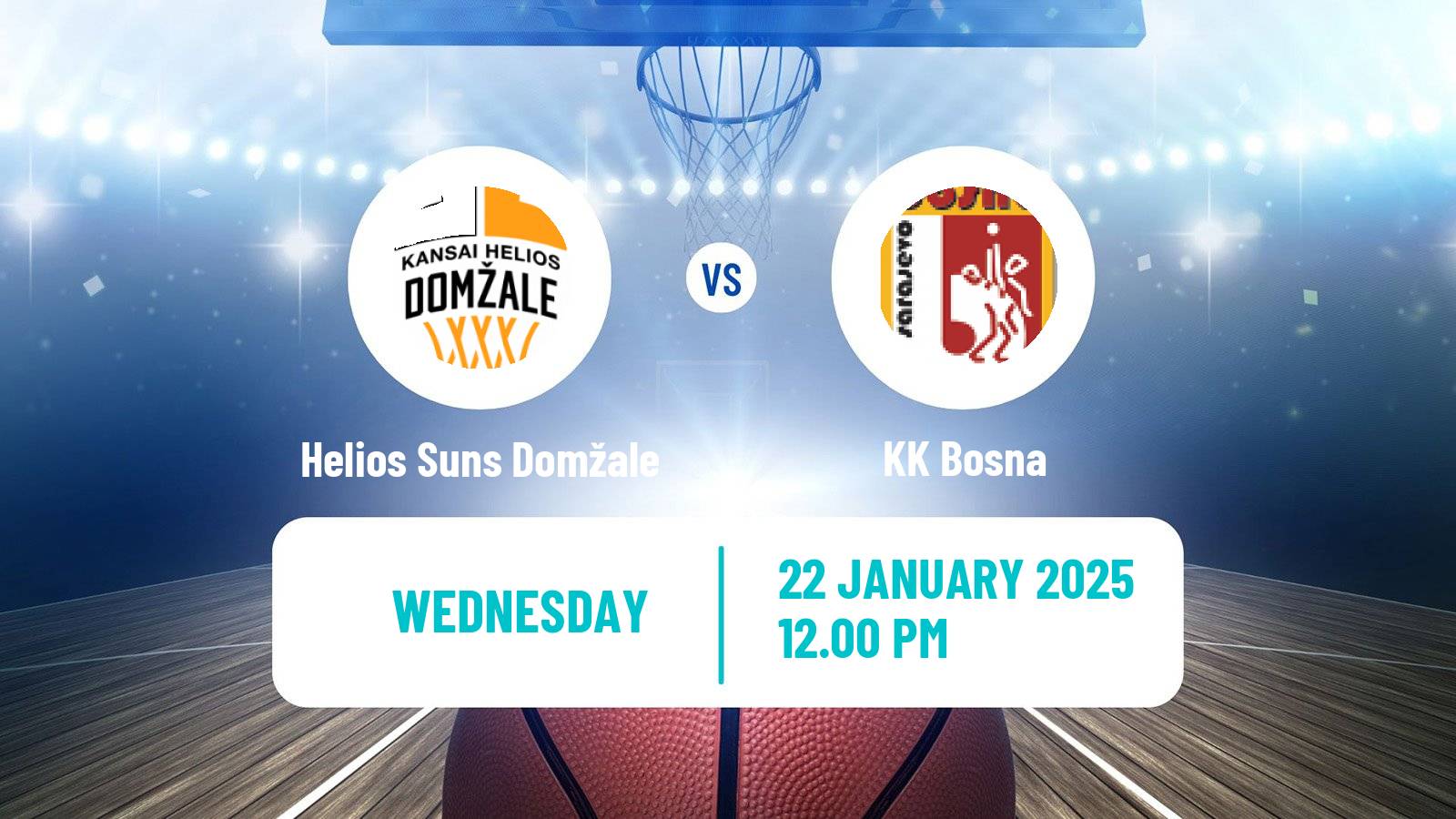 Basketball Adriatic League 2 Helios Suns Domžale - Bosna