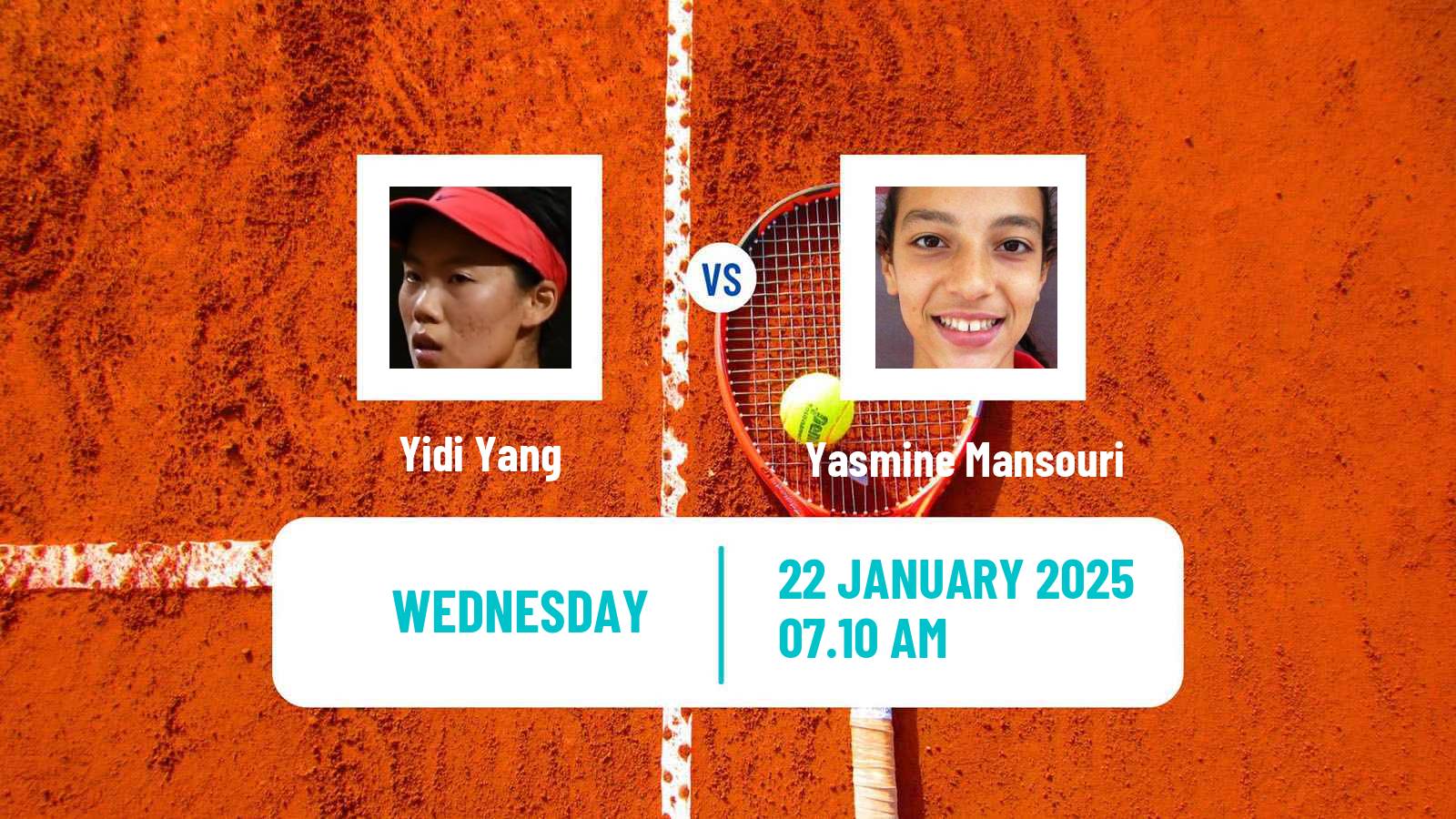 Tennis ITF W50 La Marsa 2 Women Yidi Yang - Yasmine Mansouri