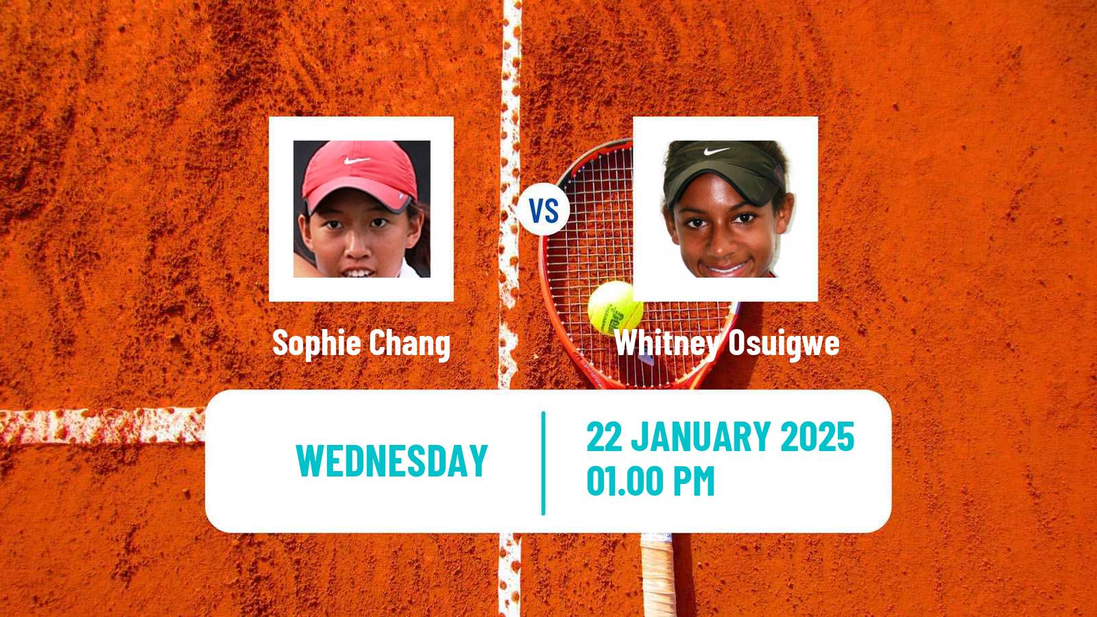 Tennis ITF W75 Vero Beach Fl Women Sophie Chang - Whitney Osuigwe