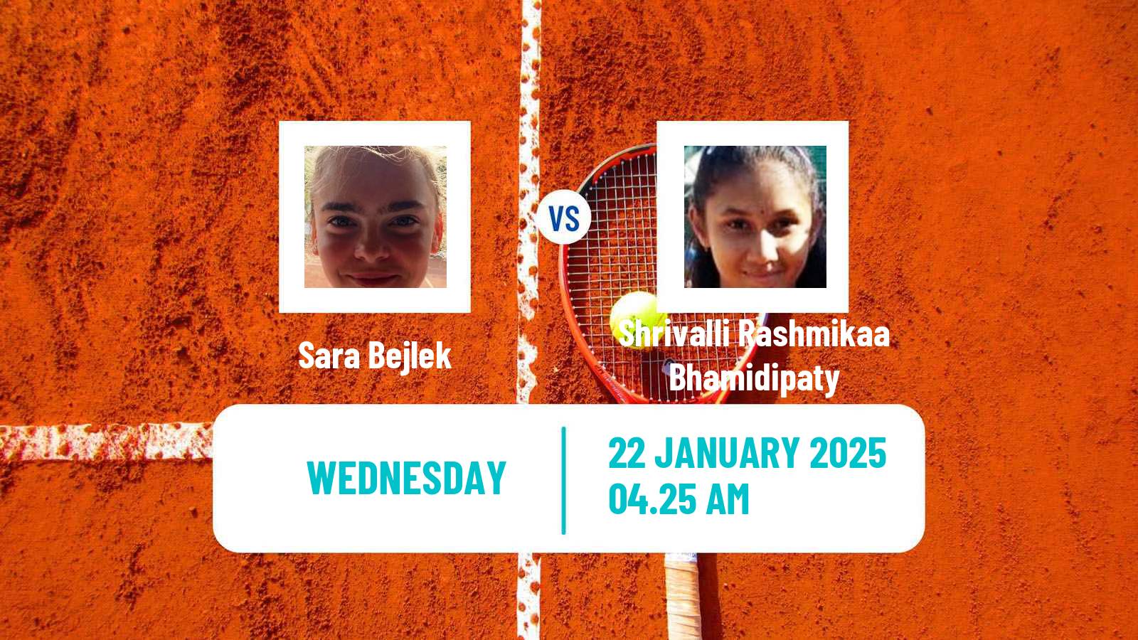 Tennis ITF W100 Bengaluru Women 2025 Sara Bejlek - Shrivalli Rashmikaa Bhamidipaty