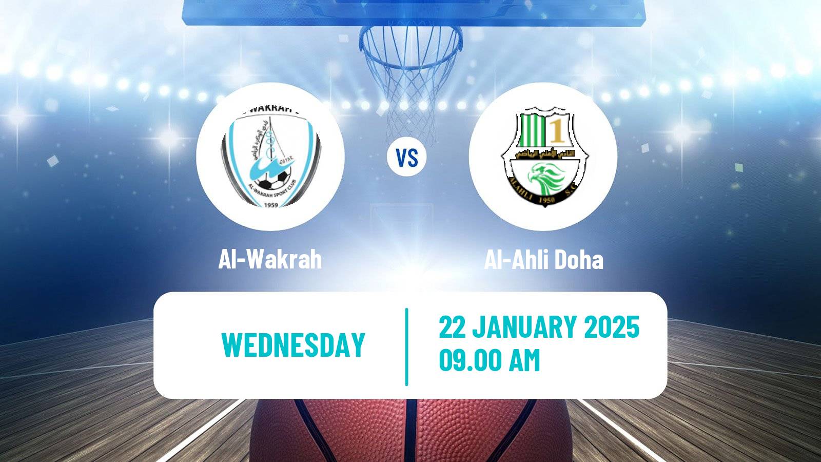 Basketball Qatar Basketball League Al-Wakrah - Al-Ahli Doha