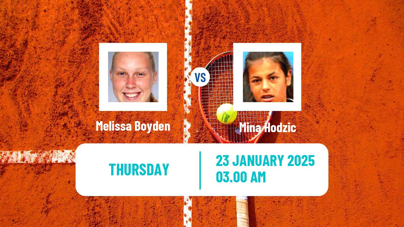 Tennis ITF W15 Antalya 3 Women Melissa Boyden - Mina Hodzic