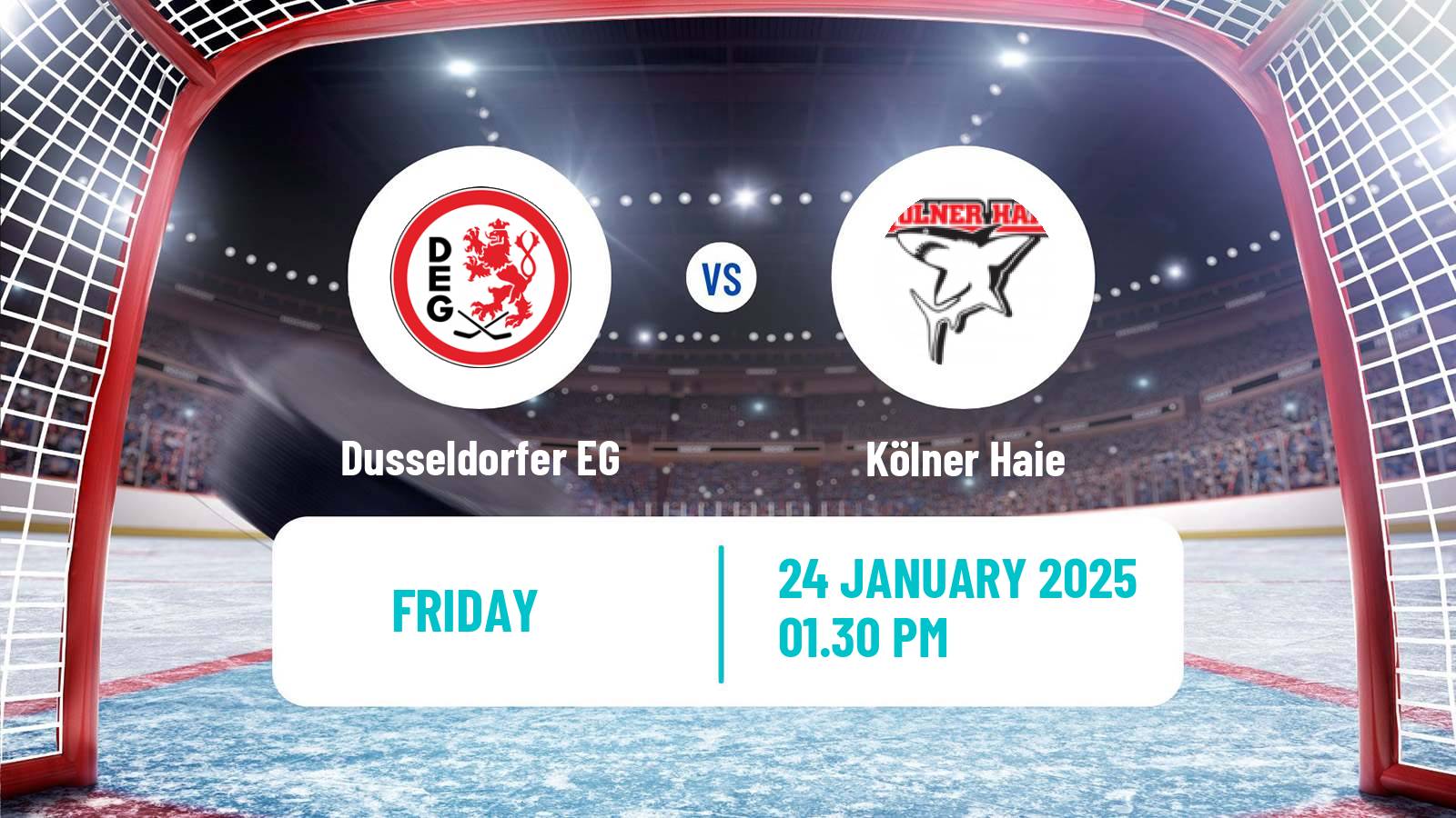 Hockey German Ice Hockey League Dusseldorfer EG - Kölner Haie