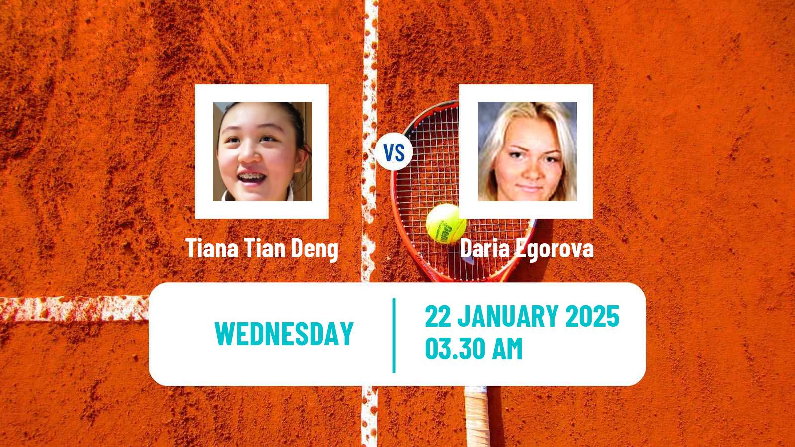 Tennis ITF W15 Monastir 3 Women Tiana Tian Deng - Daria Egorova