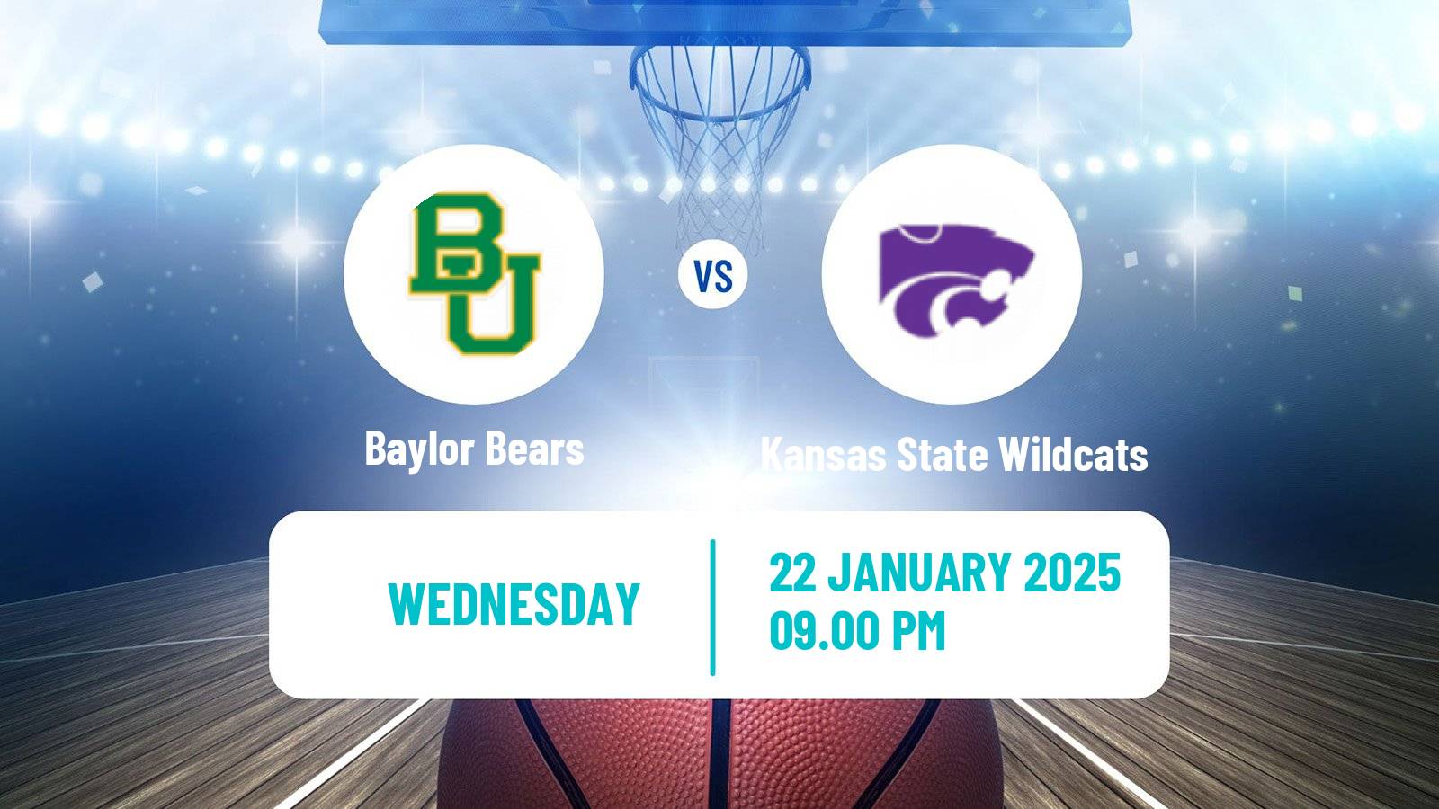 Basketball NCAA College Basketball Baylor Bears - Kansas State Wildcats