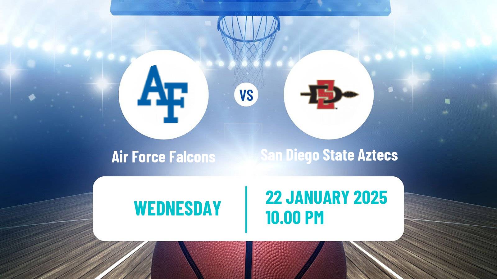 Basketball NCAA College Basketball Air Force Falcons - San Diego State Aztecs