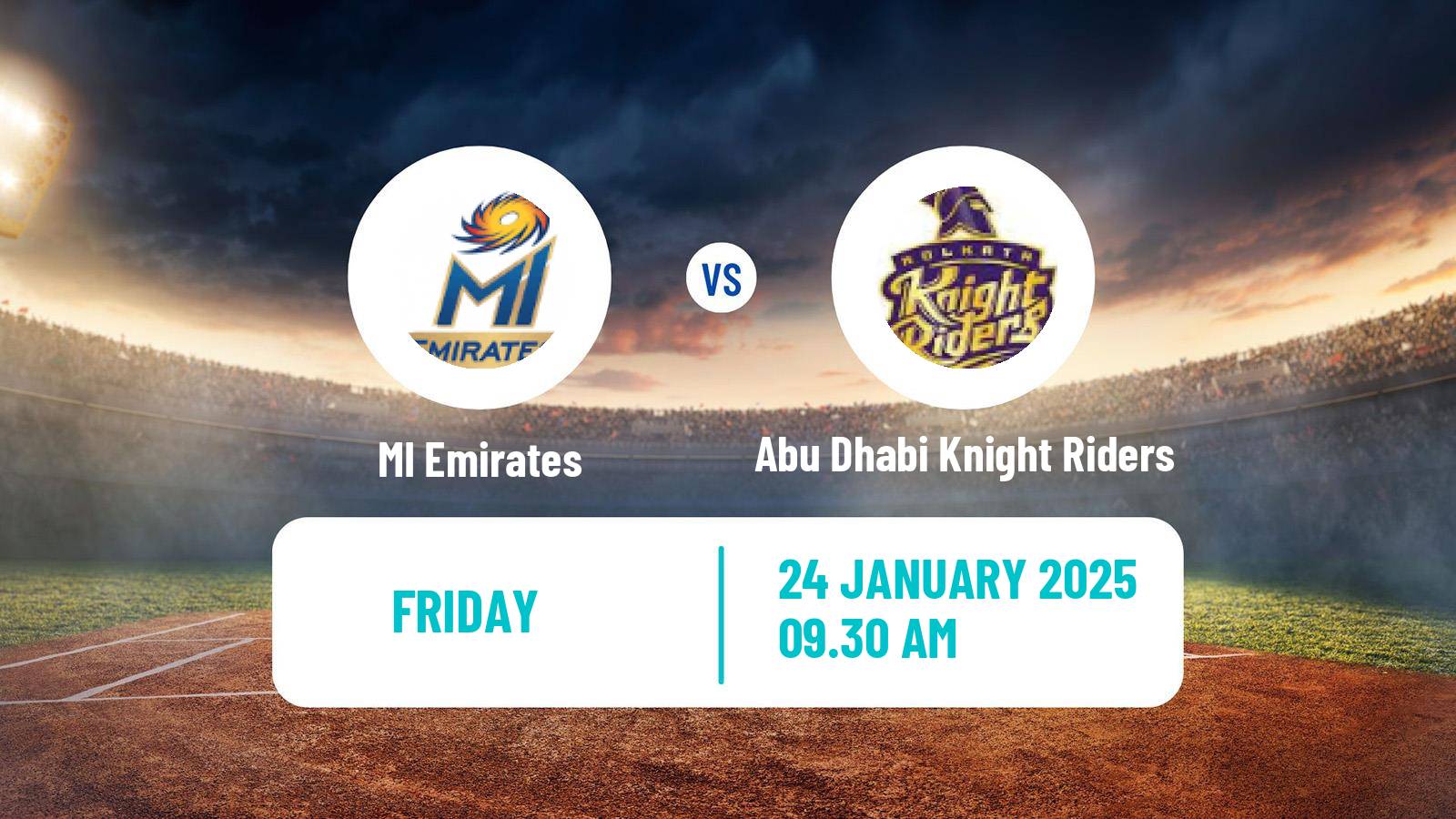 Cricket International League T20 MI Emirates - Abu Dhabi Knight Riders