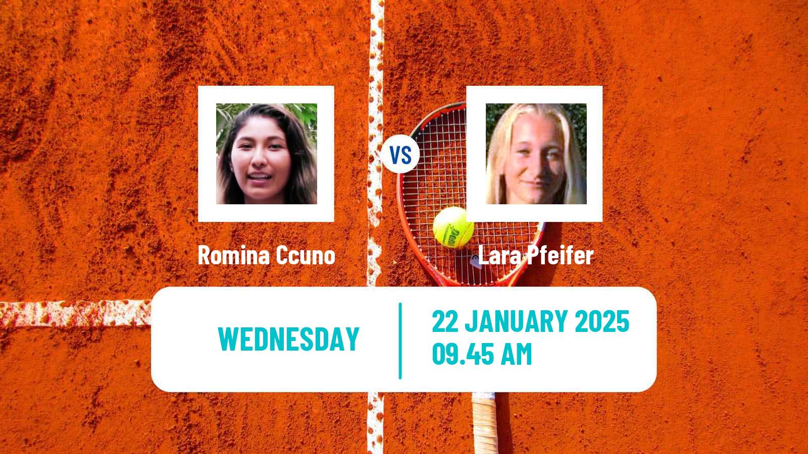 Tennis ITF W35 Buenos Aires 2 Women Romina Ccuno - Lara Pfeifer