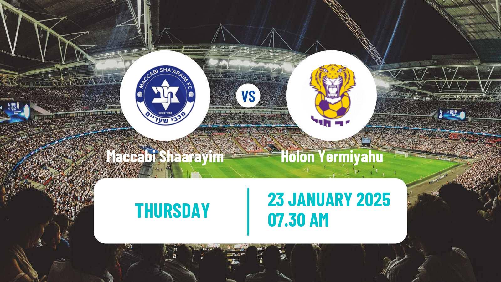 Soccer Israeli Liga Alef South Maccabi Shaarayim - Holon Yermiyahu