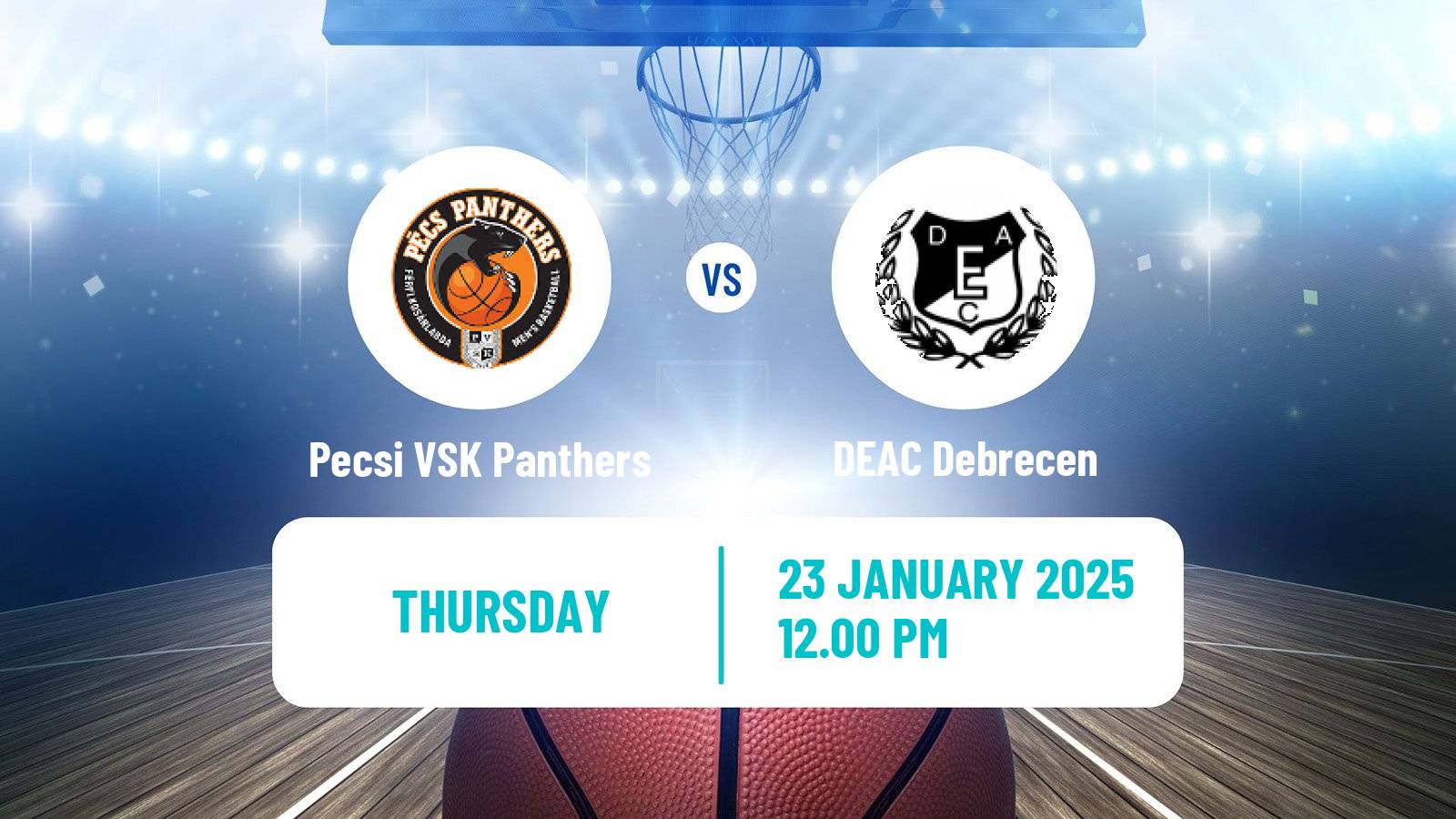 Basketball Hungarian NB I Basketball Pecsi VSK Panthers - DEAC Debrecen