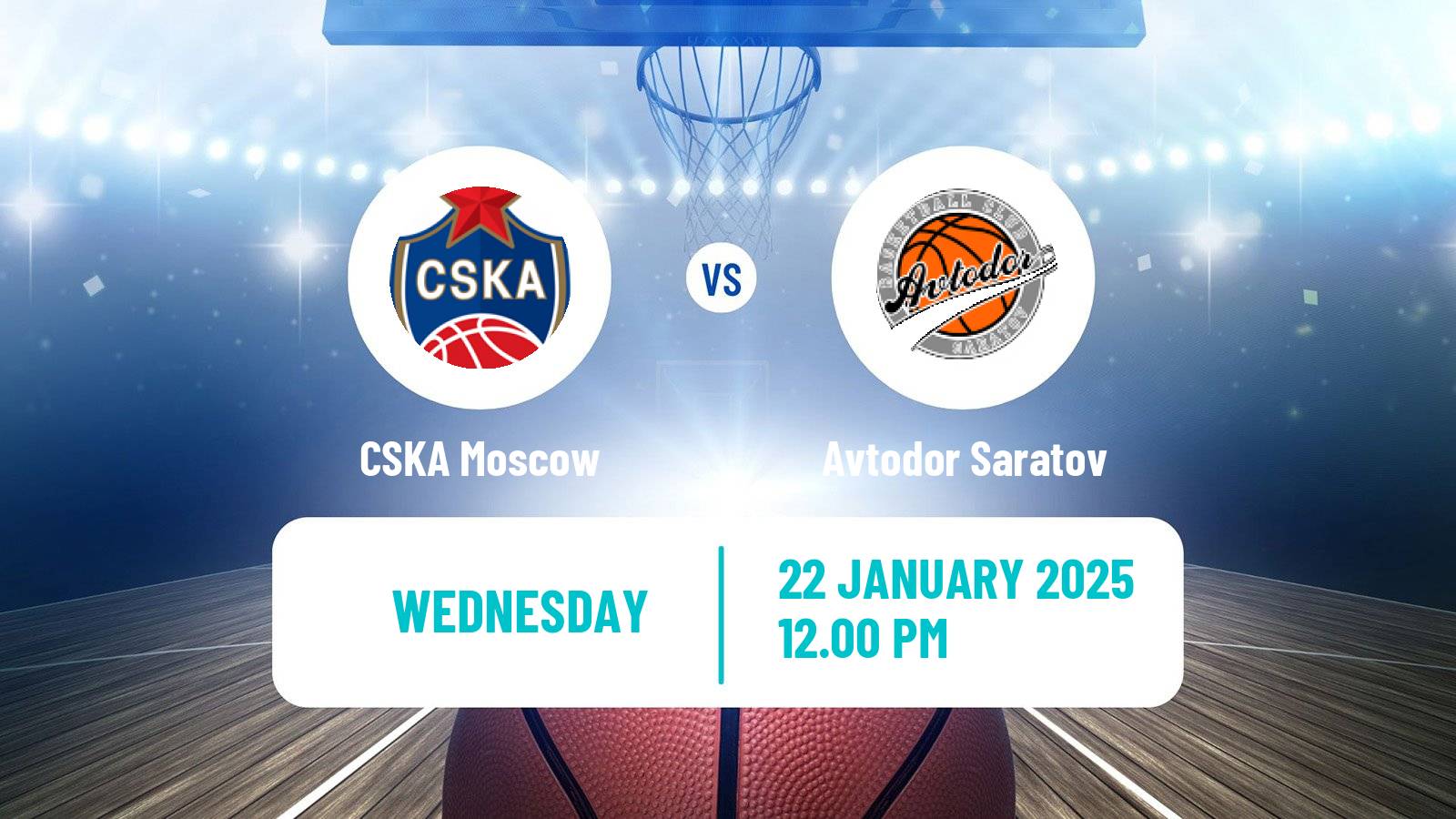 Basketball VTB United League CSKA Moscow - Avtodor Saratov