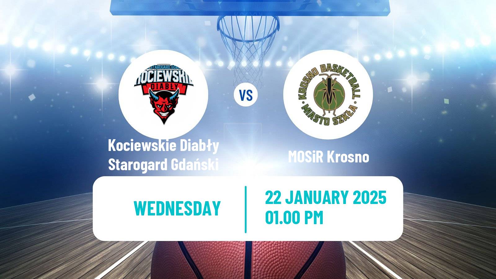 Basketball Polish 1 Liga Basketball Kociewskie Diabły Starogard Gdański - MOSiR Krosno