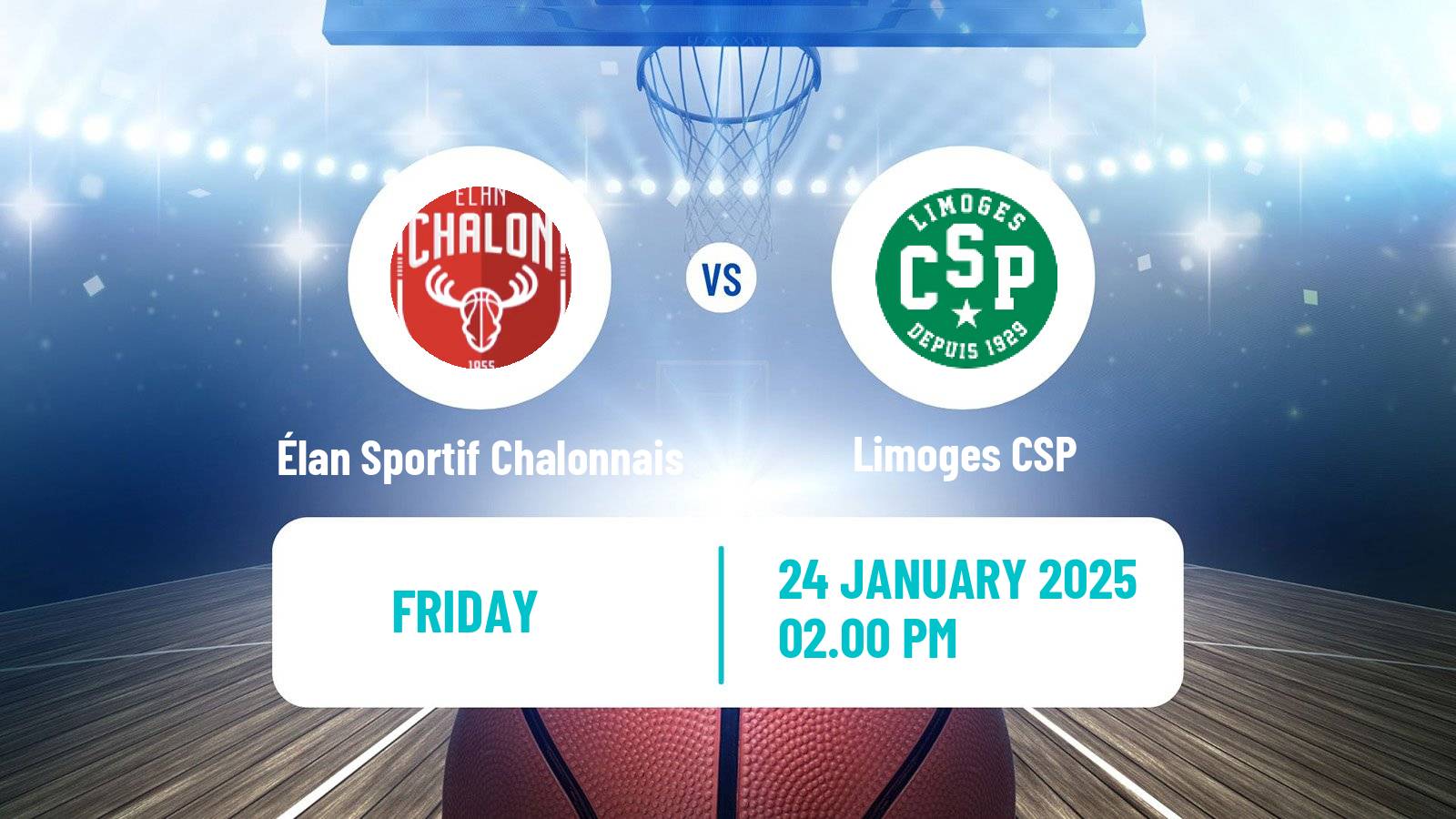 Basketball French LNB Élan Sportif Chalonnais - Limoges