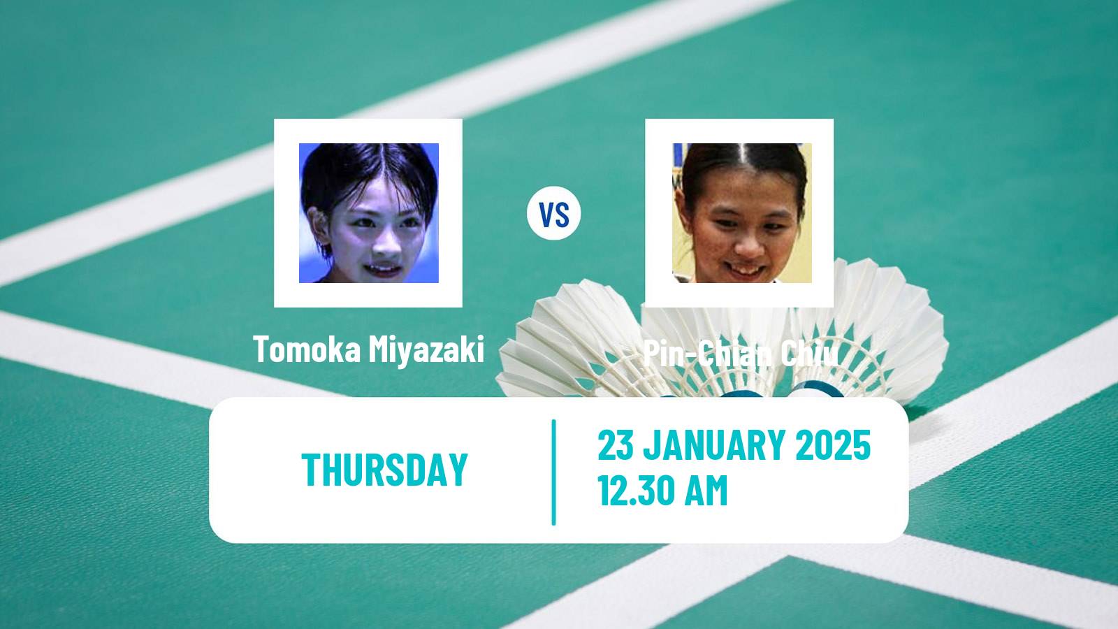 Badminton BWF World Tour Indonesia Masters Women Tomoka Miyazaki - Pin-Chian Chiu