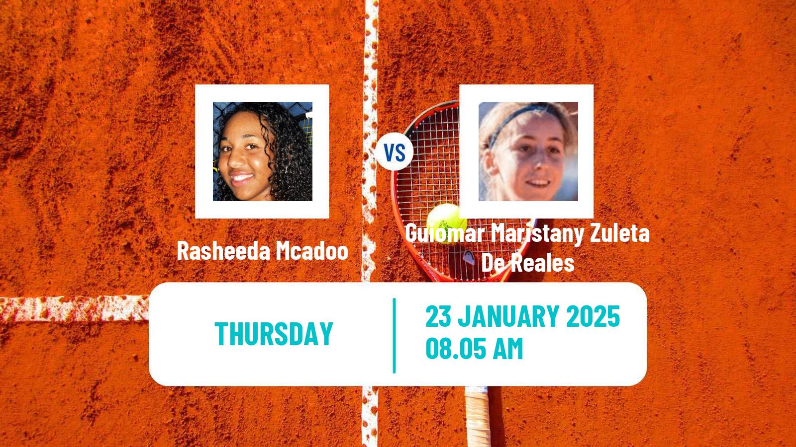 Tennis ITF W50 La Marsa 2 Women Rasheeda Mcadoo - Guiomar Maristany Zuleta De Reales