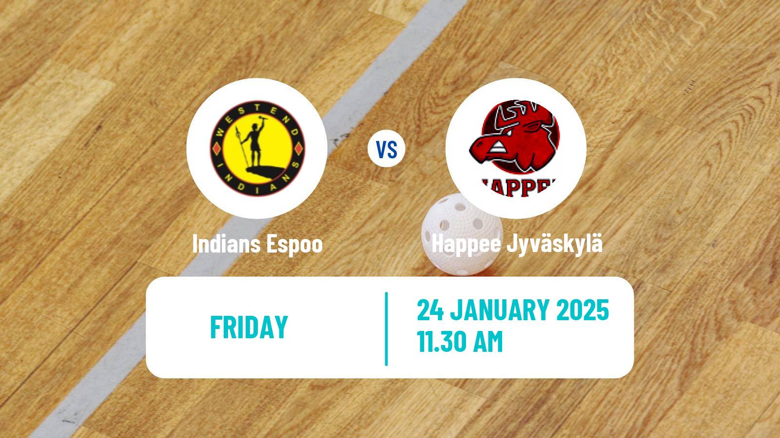 Floorball Finnish F-Liiga Indians Espoo - Happee Jyväskylä