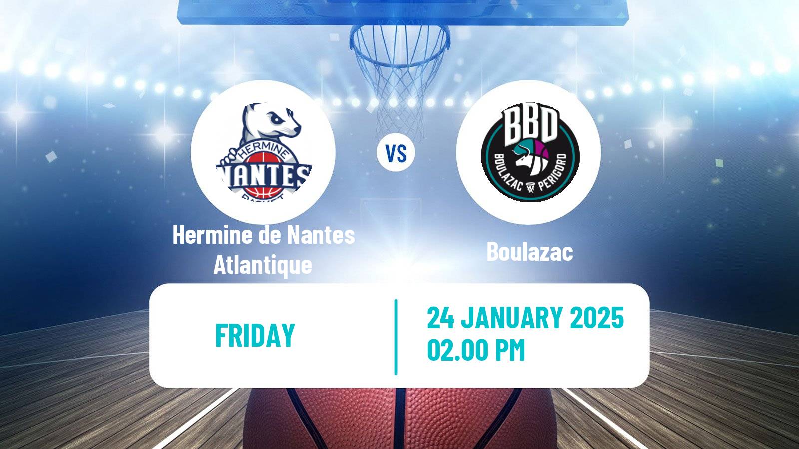 Basketball French LNB Pro B Hermine de Nantes Atlantique - Boulazac