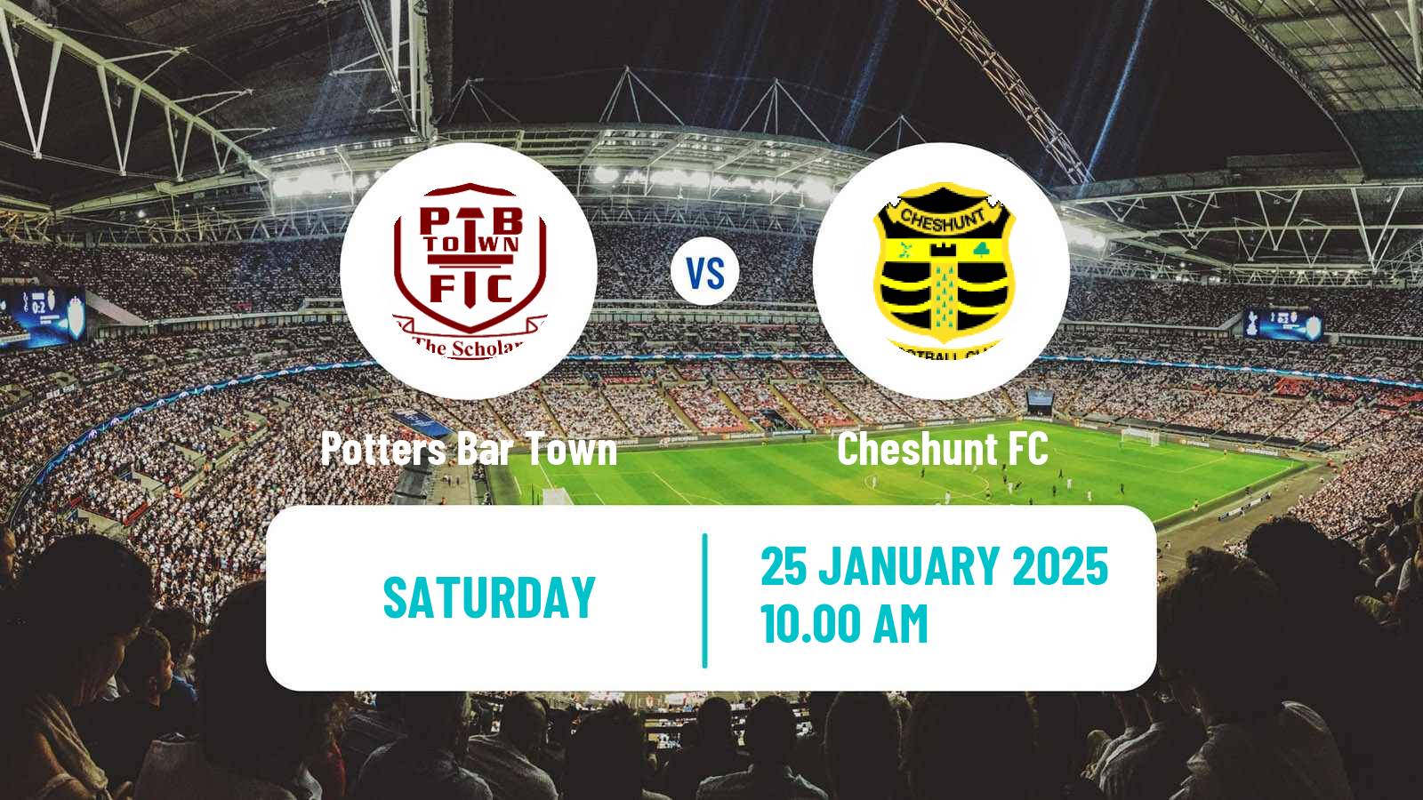 Soccer English Isthmian League Premier Division Potters Bar Town - Cheshunt