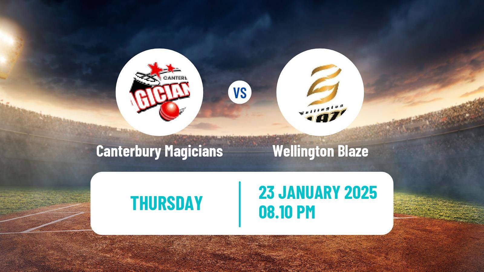 Cricket Super Smash Women Canterbury Magicians - Wellington Blaze