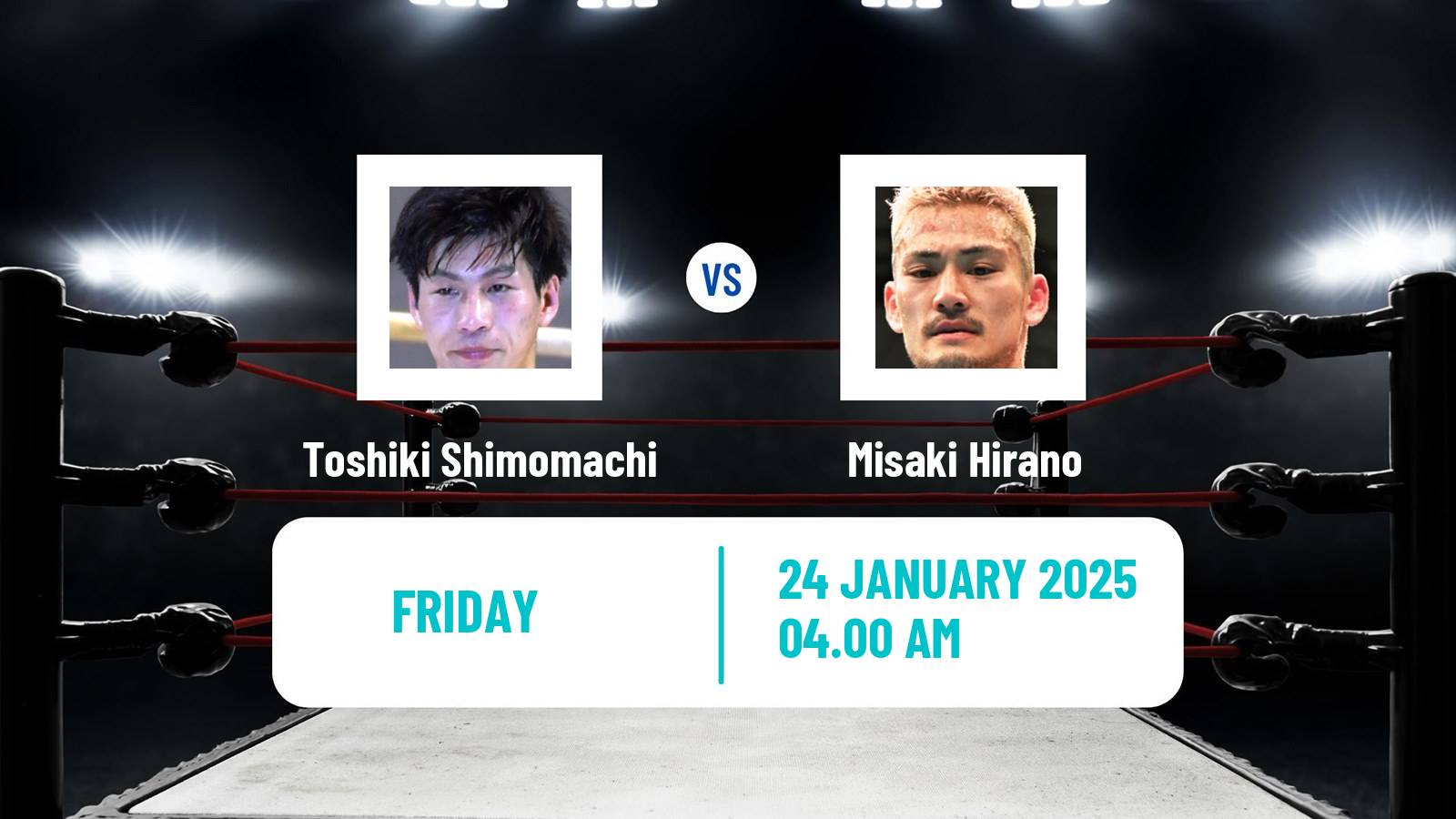 Boxing Super Bantamweight Japanese Title Men Toshiki Shimomachi - Misaki Hirano