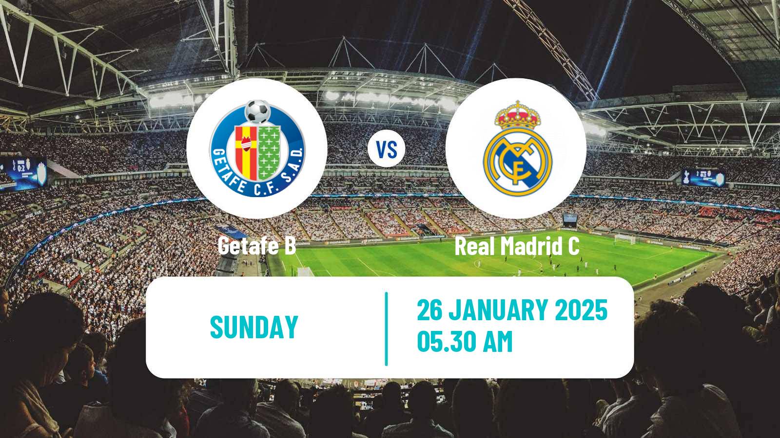 Soccer Spanish Segunda RFEF - Group 5 Getafe B - Real Madrid C