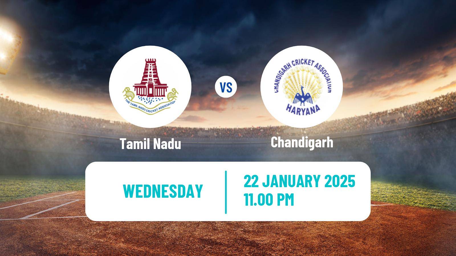 Cricket Ranji Trophy Tamil Nadu - Chandigarh