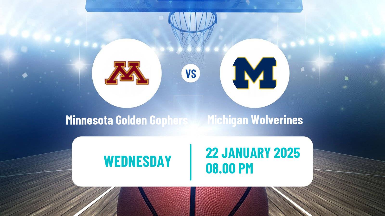 Basketball NCAA College Basketball Women Minnesota Golden Gophers - Michigan Wolverines